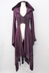 Rozen Kavalier / ZIPフードロングカーディガン  パープル T-25-01-15-021-OO-TO-SA-ZI