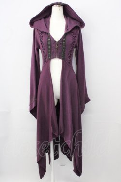 画像1: Rozen Kavalier / ZIPフードロングカーディガン  パープル T-25-01-15-021-OO-TO-SA-ZI