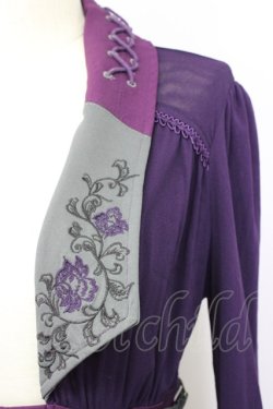 画像4: Ozz oneste / ウエストベルトデザインシースルーロングカーディガン  パープル T-25-01-15-022-OO-TO-SA-ZI