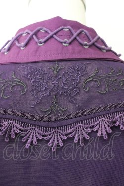 画像10: Ozz oneste / ウエストベルトデザインシースルーロングカーディガン  パープル T-25-01-15-022-OO-TO-SA-ZI