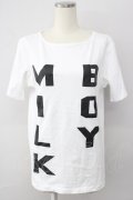 MILKBOY / BIGLOGO TEE  ホワイト T-25-01-15-035-MB-TS-SA-ZI