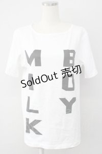 MILKBOY / BIGLOGO TEE  ホワイト T-25-01-15-035-MB-TS-SA-ZI