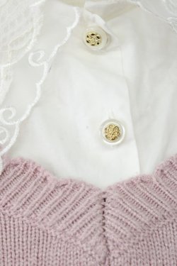 画像5: axes femme POETIQUE / 付け襟ニットワンピース  ピンク T-25-01-15-013-AX-OP-SA-ZT496