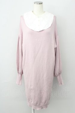 画像6: axes femme POETIQUE / 付け襟ニットワンピース  ピンク T-25-01-15-013-AX-OP-SA-ZT496