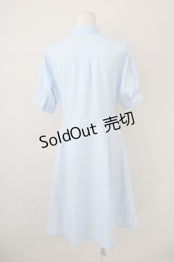画像2: F i.n.t / マルチストライプネクタイ付きシャツワンピース  ライトブルー T-25-01-17-027-CA-OP-HD-ZI