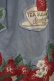 画像4: Jane Marple / Strawberry label scarfのデコパージュスカート  ブルーグレイ T-25-01-17-035-JM-SK-HD-ZI