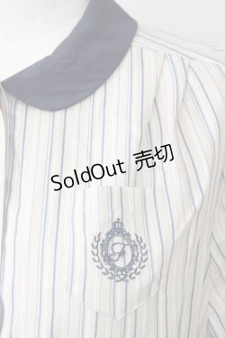 画像4: Fi.n.t / 刺繍入りマルチストライプシャツワンピース  ベージュ×ブルー T-25-01-17-016-CA-OP-HD-ZI