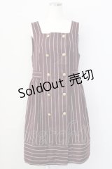 Jane Marple / レジメンタルジャンパースカート  ボルドー T-25-01-18-027-JM-OP-SA-ZI