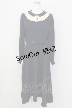 画像1: an another angelus / ヨーク配色レースワンピース  紺 T-25-01-18-029-CA-OP-SA-ZI