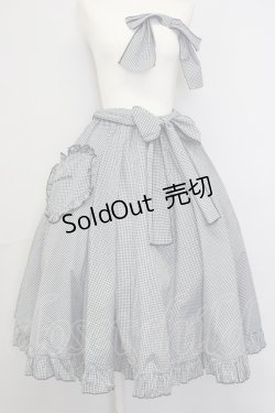 画像1: Physical Drop / ハートポケットサーキュラースカート&リボンクリップセット  黒Ｘ白チェック T-25-01-18-032-LO-SK-SA-ZI