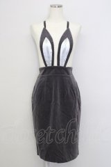 MILK / Velveteenバニーイヤースカート  グレーＸシルバー T-25-01-18-033-ML-SK-SA-ZI