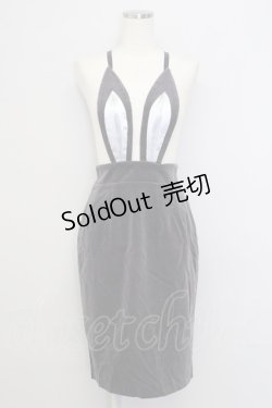 画像1: MILK / Velveteenバニーイヤースカート  グレーＸシルバー T-25-01-18-033-ML-SK-SA-ZI