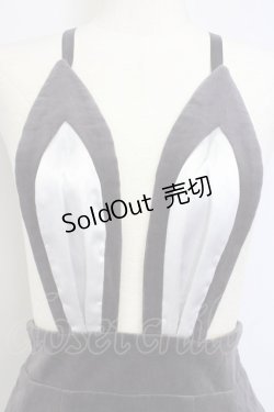 画像5: MILK / Velveteenバニーイヤースカート  グレーＸシルバー T-25-01-18-033-ML-SK-SA-ZI