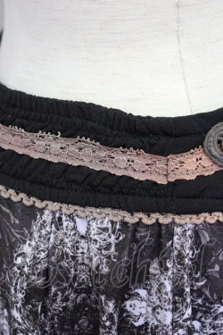 画像7: Rozen Kavalier / ウエストレース総柄スカート  グレーx白 T-25-01-18-037-OO-SK-SA-ZI