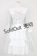 axes femme kawaii / メアリー姫袖ドレス  グリーンＸピンク T-25-01-20-021-AX-OP-SA-ZI
