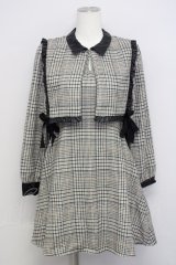 Bubbles /チェックワンピース F ベージュ T-25-01-22-023-CA-OP-SZ-ZT167