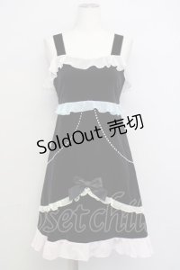 MILK / リリ・ドールDress  ブラック×シャーベット T-25-01-22-019-ML-OP-SZ-ZT016