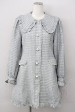 画像1: 【SALE】pium / ドーリーフリルツイードコート  グレー T-25-01-24-016-LO-CO-SA-ZTC028 (1)