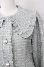 画像4: 【SALE】pium / ドーリーフリルツイードコート  グレー T-25-01-24-016-LO-CO-SA-ZTC028 (4)