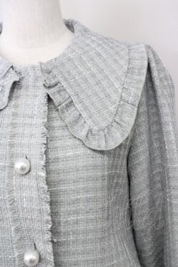 画像4: pium / ドーリーフリルツイードコート  グレー T-25-01-24-016-LO-CO-SA-ZT-C028