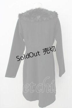 画像2: Swankiss / ファーパールビジューコート  黒Ｘ白 T-25-01-24-018-CA-TO-SA-ZT-C028