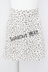 lilLilly / レオパードスカート  アイボリーＸブラウン T-25-01-24-019-LO-SK-SA-ZT076