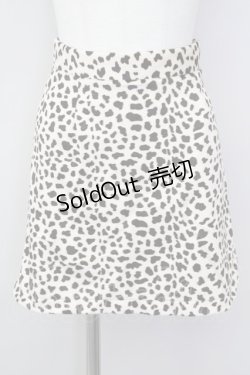 画像1: lilLilly / レオパードスカート  アイボリーＸブラウン T-25-01-24-019-LO-SK-SA-ZT076