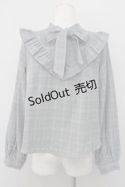 画像2: LOLITAその他(お買取対象外) / グレンチェックハイネックブラウス  グレーチェック T-25-01-24-005-LO-BL-SA-ZT390