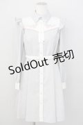 Secret Honey / フロント刺繍グレンチェックシャツワンピース  グレー T-25-01-24-010-CA-OP-SA-ZT330
