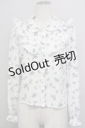 【SALE】Honey Cinnamon / フラワーブーケプリントブラウス  白 T-25-01-24-002-LO-BL-SA-ZT390