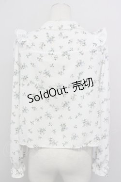 画像2: 【SALE】Honey Cinnamon / フラワーブーケプリントブラウス  白 T-25-01-24-002-LO-BL-SA-ZT390