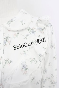 画像4: 【SALE】Honey Cinnamon / フラワーブーケプリントブラウス  白 T-25-01-24-002-LO-BL-SA-ZT390