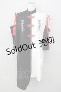 LISTEN FLAVOR / チャイナタッセルリボン2カラーワンピース  黒Ｘ白Ｘ赤 T-25-01-24-014-PU-OP-SA-ZT330