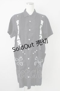 RNA / ボーンパナマシャツワンピース M ブラック T-25-01-26-023-PU-BL-SA-ZT