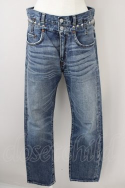 画像1: RNA / スタッズ付デニムパンツ S ライトブルー T-25-01-26-029-PU-PA-SA-ZT119