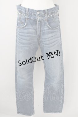 画像1: 【SALE】RNA / スタッズ付デニムパンツ S ライトブルー T-25-01-26-029-PU-PA-SA-ZT119