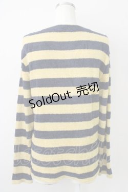 画像2: RNA / パイル地ボーダーカーディガン M イエロー×ネイビー T-25-01-26-035-PU-TO-SA-ZT382