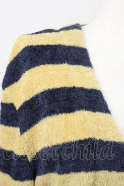 画像4: RNA / パイル地ボーダーカーディガン M イエロー×ネイビー T-25-01-26-035-PU-TO-SA-ZT382
