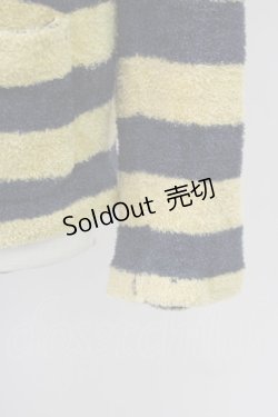 画像5: RNA / パイル地ボーダーカーディガン M イエロー×ネイビー T-25-01-26-035-PU-TO-SA-ZT382