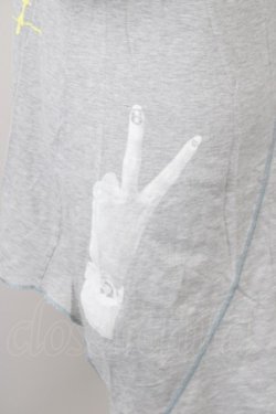 画像3: WORLD WIDE LOVE!(Rydia) / プリントラグラン五分袖Tシャツ  グレー×ミント T-25-01-26-004-PU-TS-SA-ZT033