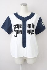 画像1: 【SALE】RNA / クロスボーンベースボールシャツ M ネイビー T-25-01-26-005-PU-BL-SA-ZT033 (1)