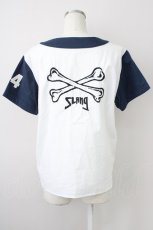 画像2: 【SALE】RNA / クロスボーンベースボールシャツ M ネイビー T-25-01-26-005-PU-BL-SA-ZT033 (2)