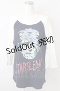 RNA / フランケンTシャツ L アイボリー×ネイビー T-25-01-26-008-PU-TS-SA-ZT033
