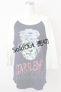 RNA / フランケンTシャツ L アイボリー×ネイビー T-25-01-26-008-PU-TS-SA-ZT033
