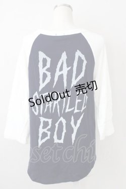 画像2: RNA / フランケンTシャツ L アイボリー×ネイビー T-25-01-26-008-PU-TS-SA-ZT033