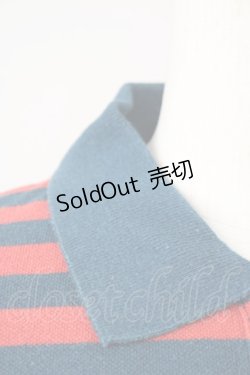 画像4: RNA / ボーダーポロシャツ M ネイビー×レッド T-25-01-26-010-PU-TO-SA-ZT045