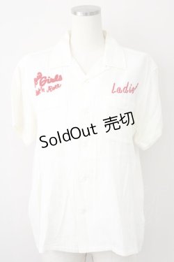 画像1: RNA / アニマルロゴボーリングシャツ M アイボリー T-25-01-26-002-PU-BL-SA-ZT033