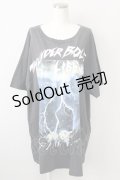 RNA / THUNDER BOLT LIGHTING ptTシャツ M グレー T-25-01-26-014-PU-TS-SA-ZT045