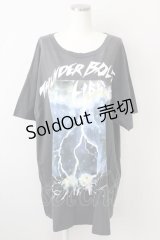 RNA / THUNDER BOLT LIGHTING ptTシャツ M グレー T-25-01-26-014-PU-TS-SA-ZT045