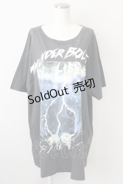 画像1: RNA / THUNDER BOLT LIGHTING ptTシャツ M グレー T-25-01-26-014-PU-TS-SA-ZT045